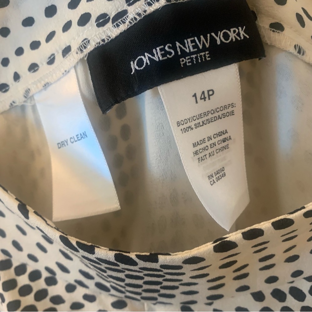 Jones New York 100% Silk Polka Dot A Line Skirt - Picture 6 of 9